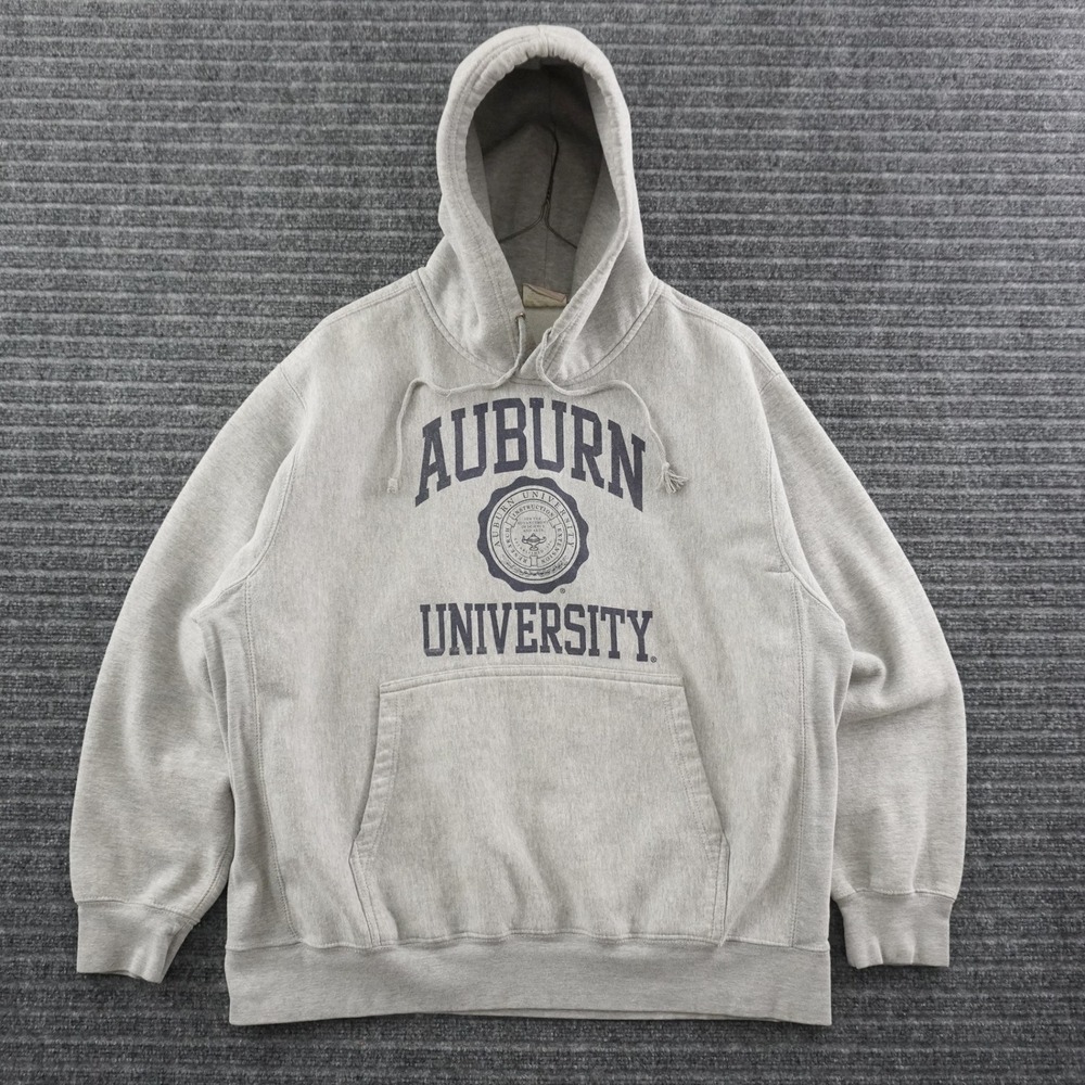 Vintage 90s MV Sport Auburn University Hoodie Mens L Gray Pro-Weave USA
